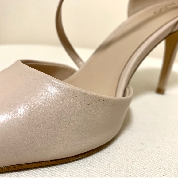 Nude Pointed Toe 3.5 Inch Stiletto Heel Sling Strap Pumps - Women’s Size 9 - Picture 10 of 15